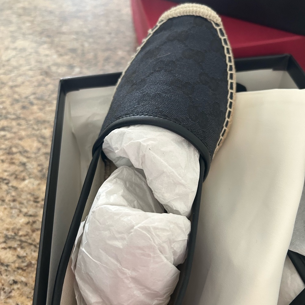 Black Canvas Espadrilles